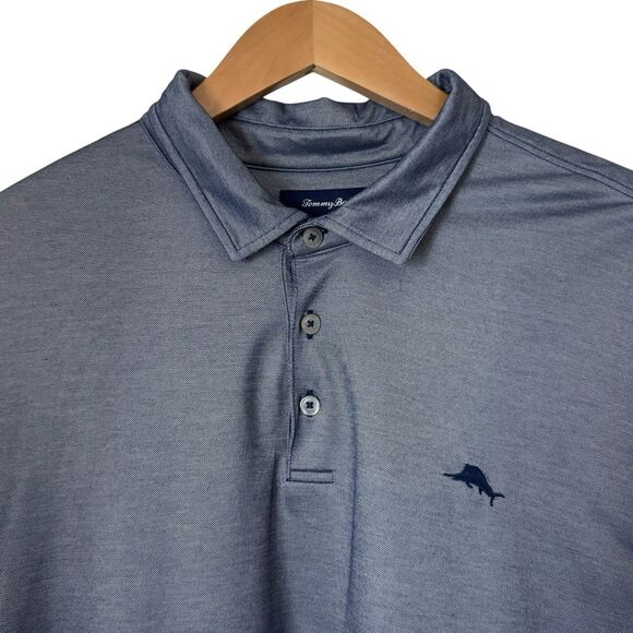 Tommy Bahama Mens Size XXL Performance Polo Shirt Long Sleeve Blue - Picture 2 of 9